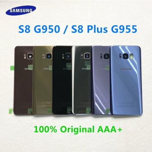 Original Glass Rear Case Housing Battery Door Back Cover Adhesive Replacement For Samsung Galaxy S8 SM-G950F S8 Plus SM-G955F