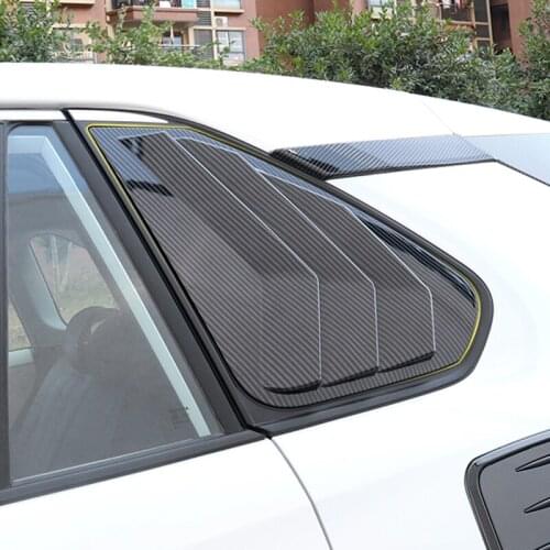 Suitable for Toyota for Rav4 2020 modified decorative Mustang blinds carbon fiber pattern rear window Rear triangular blinds