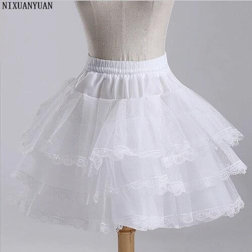 NIXUANYUAN Girls Underskirt Short Dress Petticoat Lolita Petticoat Ballet Tutu Skirt Rockabilly Crinoline