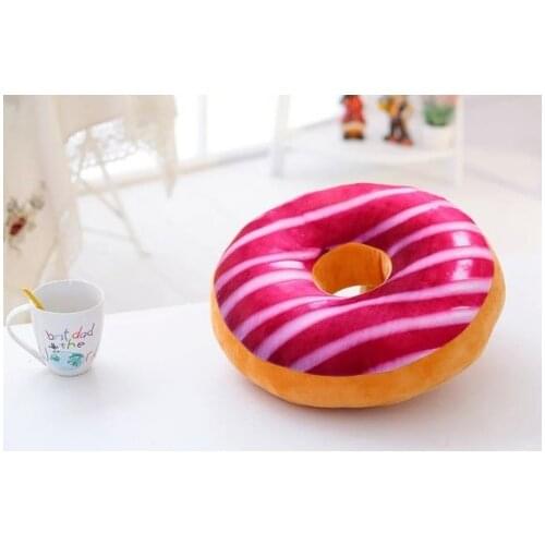 Pp Cotton Filling Hand Rests Car Mats 40Cm Funny Chocolate Donut Sofa Seat Cushion Christmas Donuts Pillow Xmas Kid Present Toy