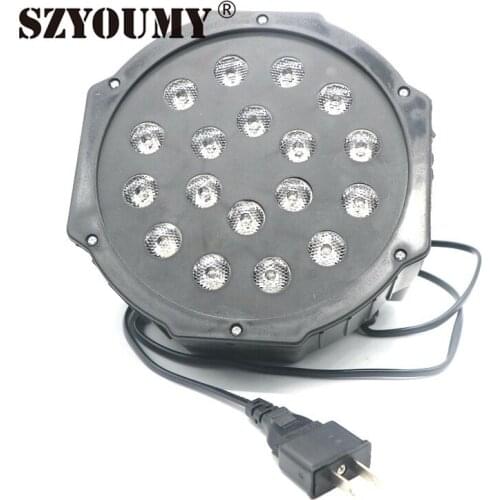 SZYOUMY 18W LED Stage Light High Power RGB Par Light With DMX Master Slave LED Flat DJ Equipments Controller