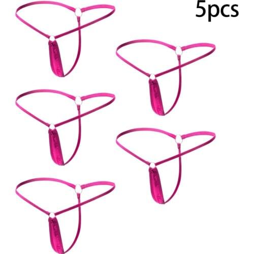 5Pcs/Set Womens Underwear Mini Micro Thong Lingerie Panty Sexy G-String Panties Low Waist Thongs T Pants Erotic Briefs