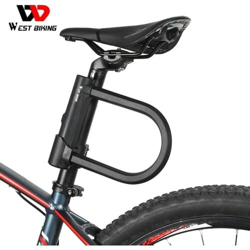 WEST BIKING Bicycle U Lock MTB Road Bike Lock Safety Anti-theft Rust-proof Motorcycle Scooter Cycling Lock Bicycle Accessories