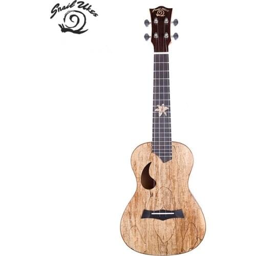 SNAILUKES 23 inch Ukulele SNAIL BH-1C Yukulele Spalted Maple Wood Hawaii Guitar With Bag/Tuner/Capo/Picks/Strap