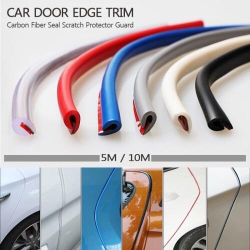 5M/10M AutoUniversal Car Door Edge Rubber Scratch Protector Moulding Strip Protection Strips Sealing Anti-rub DIY Car-styling
