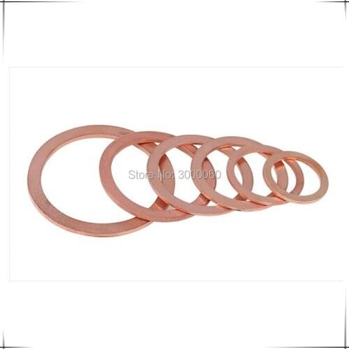 M12x18mmx 1.5mm Red Copper Sealing Gasket Washer For Watch Marine 100pcs/lot