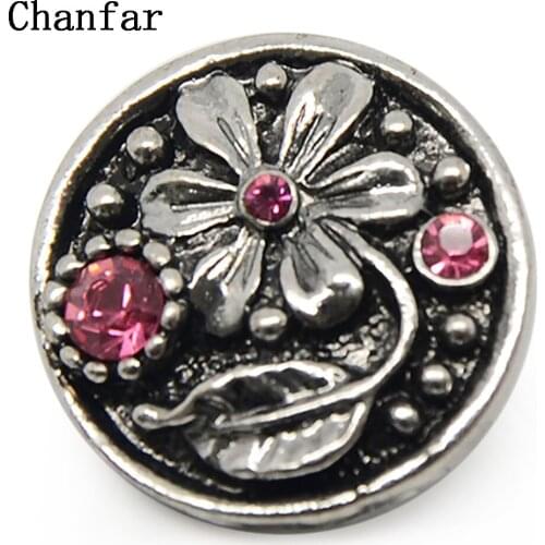 High Quality Flower Pattern Metal Snap Button Jewelry For Making Fashion Jewelry