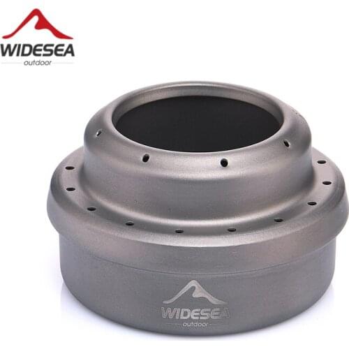 Widesea Titanium Alcohol Stove Liquid Seasoning Outdoorr Stove Camping Burner Unltralight Mini Portable Tourist Equipment