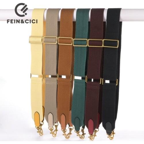 Colorful Bag strap designer large width 5CM canvas strap messenger shoulder bag belt in cowskin leather bag parts accessories