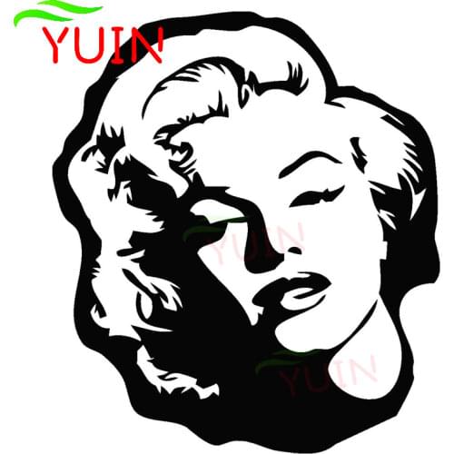 Marilyn Monroe Cartoon Decal Fashion Window Decoration PVC Waterproof Sunscreen Car Sticker Black/White/Red/Laser/Silver