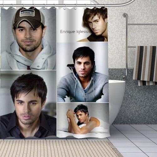Enrique Iglesias Shower Curtains Waterproof Fabric Bathroom Decoration Supply Washable Shower Curtain With Bath And Shower