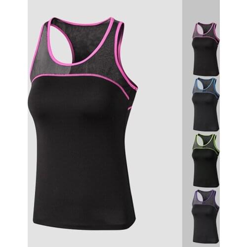Women Sport Shirt Fitness Sleeveless Tank Top Yoga Gym Fitness Sport Sleeveless Vest Singlet Running Training Clothes Yoga Shirt