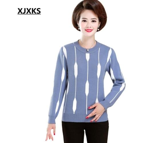 XJXKS Women Sweater Long-sleeve Autumn Winter Wool High Quality Pull Femme Hiver Oversized Sweater Women Sweaters And Pullovers