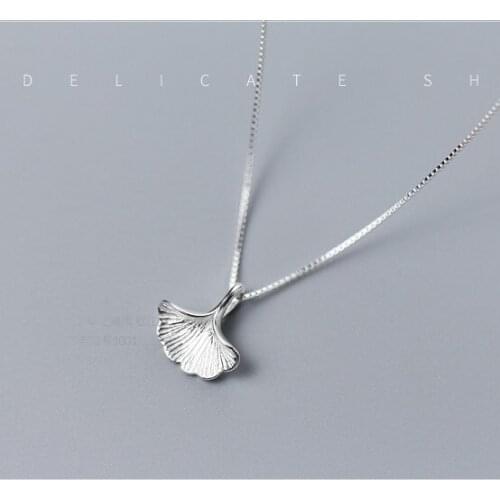 Trendy Silver Color Ginkgo Biloba Leaf Necklaces Pendants For Women Long Chain Choker Necklace Collares Collar 2019