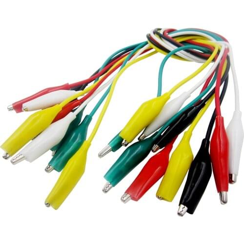1set 10pcs Alligator Clips Electrical DIY Test Leads Alligator Double-ended Crocodile Clips Integrated Circuits