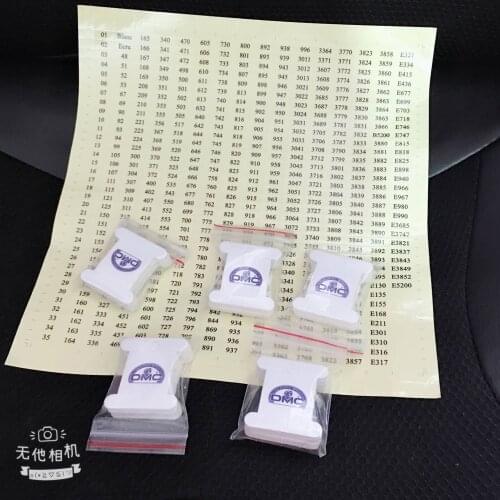1sticker +100dmc cards New Sticker With Color Number Of DMC Thread Embroidery Cross Stitch Floss Thread Tool Accessory