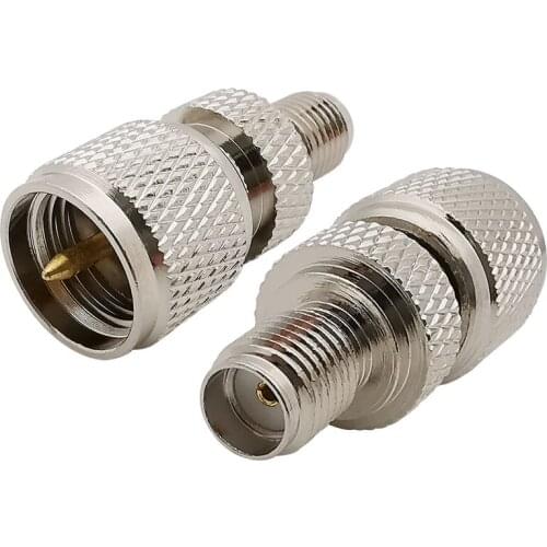 1Pcs RF Adapter Mini UHF Male Plug to SMA Female Jack RF Coaxial Connector Adapter Straight