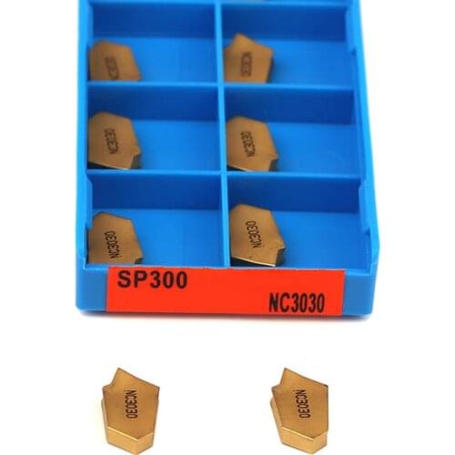 10pcs SP200 SP300 SP400 NC3020 NC3030 PC9030 Grooving Blades CNC Lathe Tool Carbide Inserts Parting and Slotted off Turning Tool