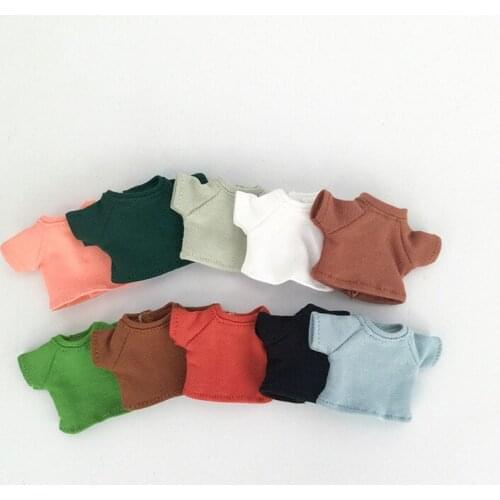 17 Types Doll T-shirts 16cm BJD Ob11 Doll Clothes Tops Coat 1/12 Doll House GSC Obitsiu 11 Universal Accessory