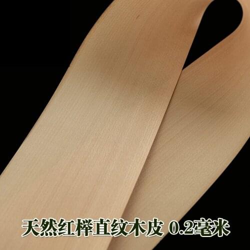 2pcs L:2.5Meters Width:200mm Thickness:0.2mm Natural Red Beech Veneer Manual Furniture Veneer