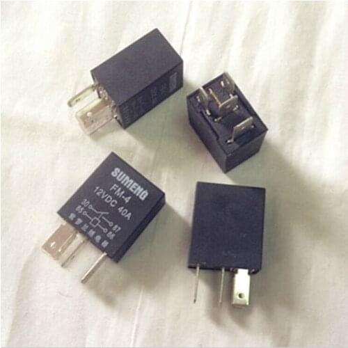 4pcs Automotive Auto Car Truck SPST Single Pole Single Throw Relay 4 Pin 40A DC 12V 24V FM-4