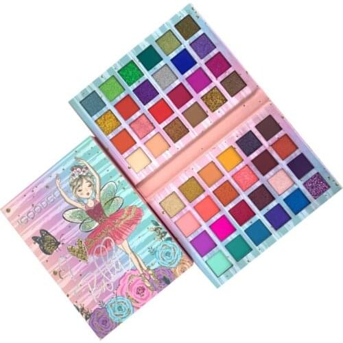 48 Colors Shimmer Shine Fairy Eyeshadow Makeup Palette Glitter Matte Eyeshadow Pallete Long Lasting Eye Neon Pigments Тени