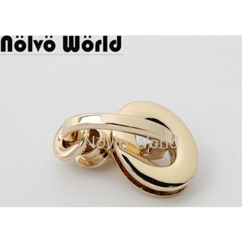 5-25pairs 33*25mm light gold oval shape bag hanger for woman handbag chain connector belt buckle bag accessories