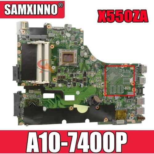 Akemy X550ZA Laptop motherboard for ASUS X550ZA X550ZE X550Z X550 K550Z X555Z VM590Z Test original mainboard A10-7400P LVDS