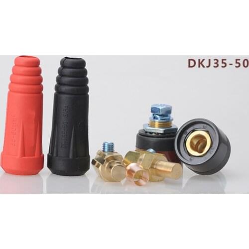 Welder accessories pure copper DK35-50 fast plug and socket connector European plug
