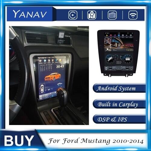 Car Radio Android 2 Din Stereo Receiver For Ford Mustang 2010-2014 GPS Navigation Auto Video Multimedia Player Wireless Carplay