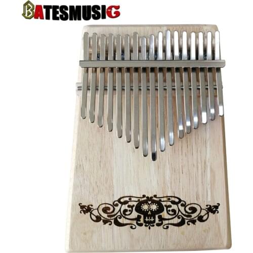 BATESMUSIC M2 17 Key Kalimba African Thumb Piano Finger Percussion Keyboard Music Instruments Kids Thailand oak