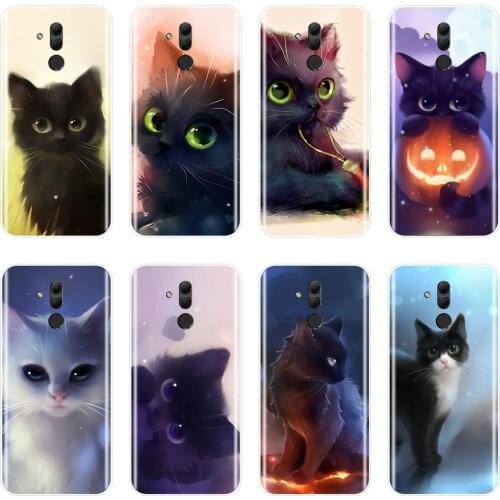 For Huawei Mate 20 10 9 Lite Case Silicone Soft Cute Cat Cartoon Back Cover For Huawei Mate 7 8 9 10 Pro Phone Case