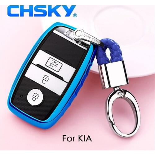 CHSKY Car Styling Soft TPU Car Key Case Shell Key Chain For Kia Carens K3S K4 K5 Cover Case Car Accessories