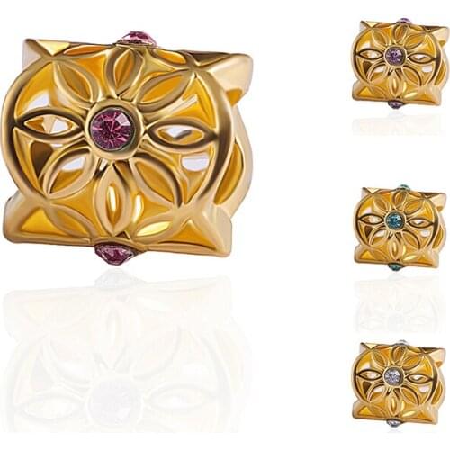 HPXmas Wholesale 5pcs/lot Original beads charm fit bracelet Flower jewelry accessories for making diy jewelry zinc alloy H0