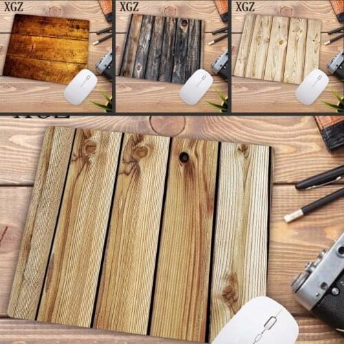 XGZ Promotion Design Brown Wood Grain Wooden Floor Mouse Pad Gamer Play Mats Professional Gaming Keyboard Mat Small Size 22X18CM