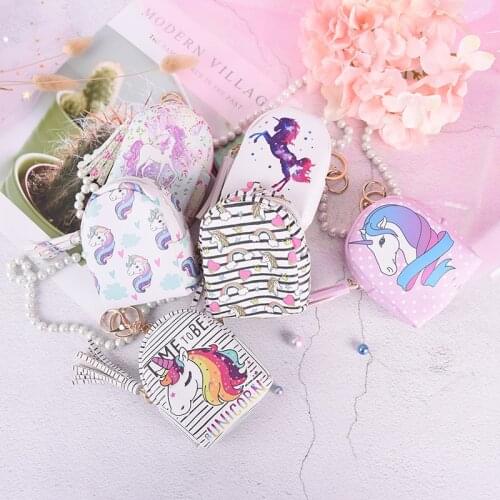 2020 Cartoon Women Girls Mini Coin Bag Cat Printed Coin Purse Keys Card Holder Wallet Money Bags Earphone Package Kids Gifts