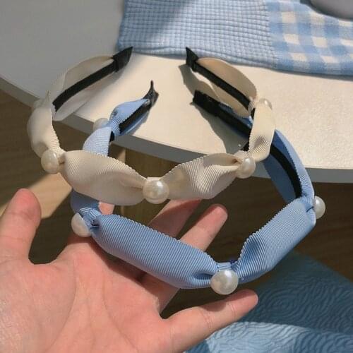 Simulation Pearl Hairbands Handmade Hair Hoops Headbands Flower Hoops Bride Headband Wedding Ornaments 2021 New Hair Accessories