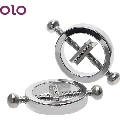 OLO 1 Pair Nipple Clamps Flirting Teasing Breast Clips Nipple Stimulator Erotic Toys Sex Toys for Couple Adult Games
