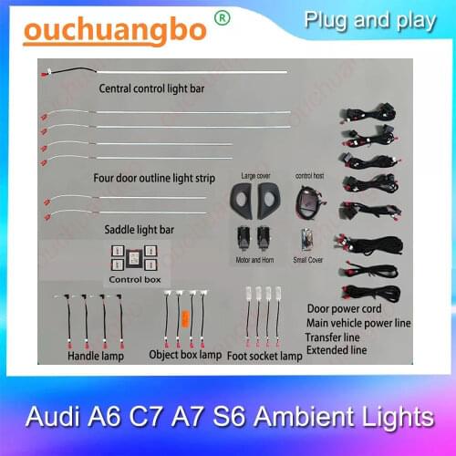 Ouchuangbo Rising Tweeters Speaker for Audi A6 C7 S7 A6L A7 A4 A4L A8 Q7 radio multimedia stereo trumpet support Up and Down