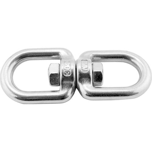 6mm Stainless Steel Swivel Hook Connector Carabiner Keychain