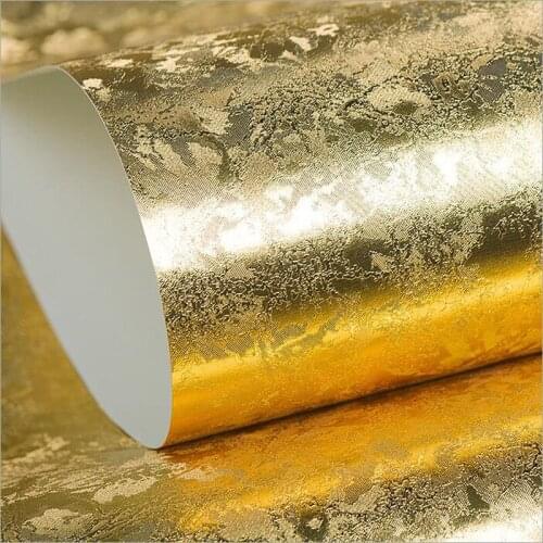 Q QIHANG Luxury Golden 3D PVC Luxury Bedroom KTV Room TV Background Commercial Domestic Wallpaper 0.53m*10m=5.3m2