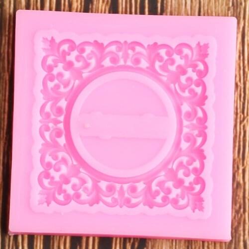Relief Frame Cake Border Lace Silicone Molds DIY Fondant Cake Decorating Tools Polymer Clay Candy Chocolate Moulds