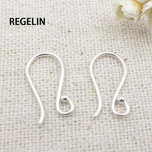 REGELIN U shap925 Silver Ear Jewelry Hook Bowl Earring Space 1pair DIY Fashion Earrings Pure Silver Earring Settings