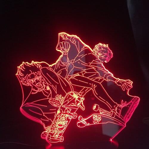 SK8 The Infinity Anime Character 3d Led Lamp for Bedroom Decor Nightlight Kid Brithday Gift Room Night Light Manga SK8 The Infin