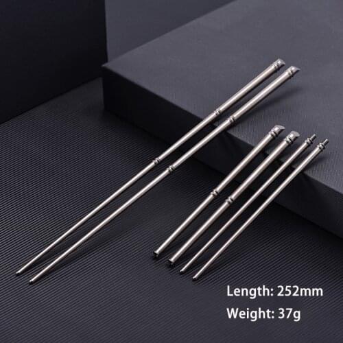 EDC Titanium Alloy Folding Chopsticks Outdoor Tableware Convenient Storage Bamboo Chopsticks