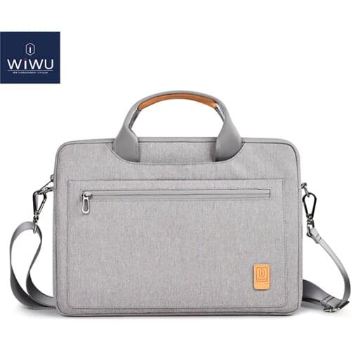 WIWU Laptop Bag Case 13 14 15.4 16 Waterproof Notebook Bag for MacBook Air 13 Case Women Mens Shoulder Bag for MacBook Pro 16