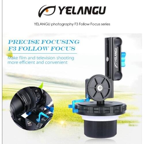 YELANGU F3 Quick Release Follow Focus with Gear Ring Belt for Canon and Other DSLR Camera Camcorder For DSLR Cameras