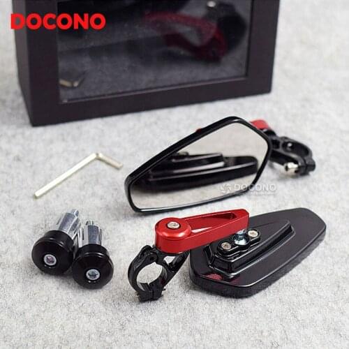 Motorcycle 7/8" 22mm handlebar end side rearview mirror For honda pcx cbr 600 f4i hornet kawasaki z800 z1000 ktm duke