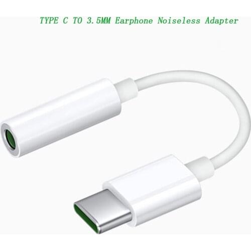 100% Original Type C TO 3.5MM Earphone Adapter Noiseless Audio Cable For OPP0 R17 Find X X2 Ace2 Reno 3 Pro Realme 50 Xiaomi