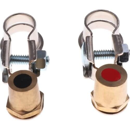 2x Car Auto Battery Terminal Clamp Pile Clip Connector 17mm 19mm